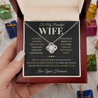Load image into Gallery viewer, Gift For Wife "Day I Laid Eyes On You" Infinity Knot Necklace
