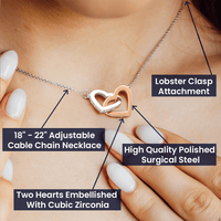 Load image into Gallery viewer, For Sister- Hearts in Unity- Interlocking Hearts Necklace (NB)
