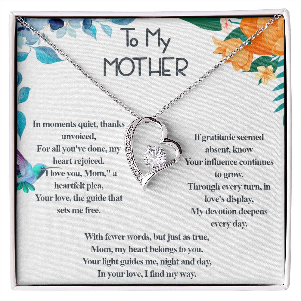 To My Mom - Guide That Sets Me Free- Forever Love Necklace