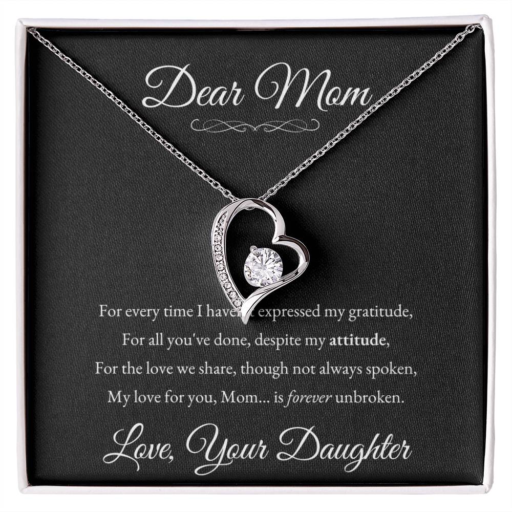 For Mom- Love Unbroken- Forever Love Necklace