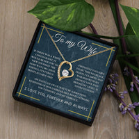 Load image into Gallery viewer, To My Wife- I Love you Forever and Always- Forever Love Heart Necklace
