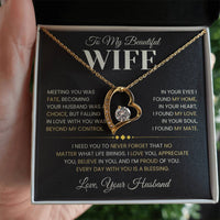 Load image into Gallery viewer, Gift For Wife "Every Day With You is a Blessing" Heart Necklace
