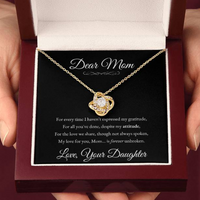 Load image into Gallery viewer, For Mom - Unbroken Love - Love Knot Necklace (Yellow &amp; White Gold Variants)
