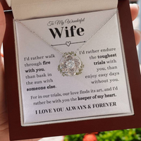 Load image into Gallery viewer, Keeper of My Heart Necklace-Love Knot Necklace
