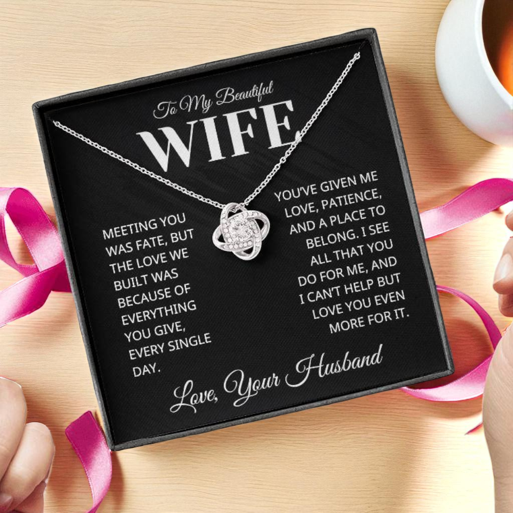 Gift-For Wife - Love You Even More - Infinity Knot Necklace V0005