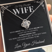 Load image into Gallery viewer, Gift For Wife - Always Beside you: Best thing that ever happened to me - Infinity Knot Necklace - Bard Jewelry
