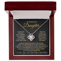 Load image into Gallery viewer, Gift For Daughter - Closed my Eyes for Just a Second - Infinity Knot Necklace - Bard Jewelry
