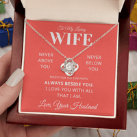 Load image into Gallery viewer, Gift For Wife - Love you with all that I am - Love Knot Necklace - Bard Jewelry
