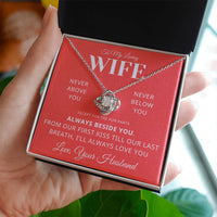 Load image into Gallery viewer, Gift For Wife - Beside you - First Kiss - Love Knot Necklace - Bard Jewelry
