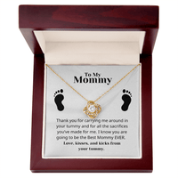 Load image into Gallery viewer, Gift For Expecting Mother - Thank you for Carrying me - Infinity Knot Necklace - Bard Jewelry
