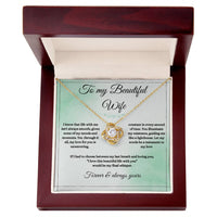 Load image into Gallery viewer, To My Wife - I Love This Beautiful Life With You - Love Knot Necklace - Bard Jewelry
