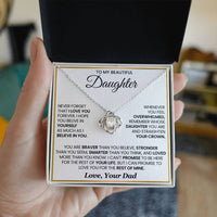 Load image into Gallery viewer, Gift For Daughter - Never Forget that I love you - Infintiy Knot Necklace - Bard Jewelry
