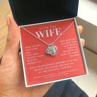 Load image into Gallery viewer, Gift For Wife - Deez Nuts - Love Knot Necklace - Bard Jewelry
