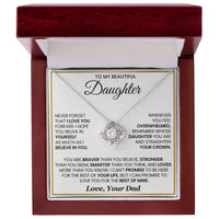 Load image into Gallery viewer, Gift For Daughter - Never Forget that I love you - Infintiy Knot Necklace - Bard Jewelry

