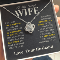 Load image into Gallery viewer, Gift For Wife - So Much Good In My Life - Infinity Knot Necklace - Bard Jewelry
