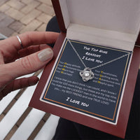Load image into Gallery viewer, Top Nine Reasons I Love You - Loveknot Necklace - Bard Jewelry

