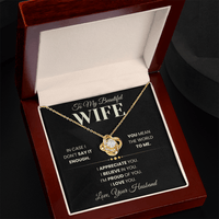 Load image into Gallery viewer, Gift For Wife " You Mean The World To Me" Infinity Knot Necklace - Bard Jewelry
