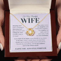 Load image into Gallery viewer, Gift For Wife - You're Their Whole World - Infinity Knot Necklace - Bard Jewelry
