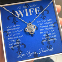 Load image into Gallery viewer, Gift For Wife - Love You More For it - Infinity Knot Necklace - Bard Jewelry
