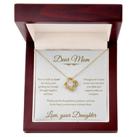 Load image into Gallery viewer, For My Mom - You Held My Hand - Love Knot Necklace (Yellow &amp; White Gold Variants) - Bard Jewelry
