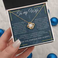 Load image into Gallery viewer, To My Wife - I Love you Forever and Always - Love Knot Necklace - Bard Jewelry
