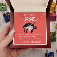 Load image into Gallery viewer, Gift For Your Trophy Doe - Easily The Best - Love Knot Necklace - Bard Jewelry

