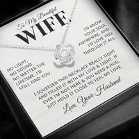 Load image into Gallery viewer, Gift For Wife - No Light No Sound - Love Knot Necklace - Bard Jewelry
