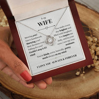 Load image into Gallery viewer, To My Wife - Fate Has You Always Kinda Sorta on My Mind - Love Knot Necklace - Bard Jewelry
