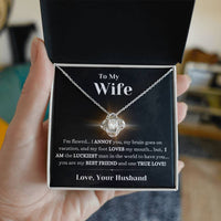Load image into Gallery viewer, To My Wife - Your Flawed Best Friend - Love Knot Necklace - Bard Jewelry
