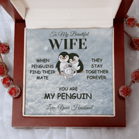 Load image into Gallery viewer, Gift For Wife " You Are My Penguin" Infinity Knot Necklace - Bard Jewelry

