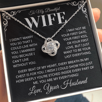 Load image into Gallery viewer, Gift for Your Wife - Every Beat of My Heart and Every Breath in my Chest - Infinity Knot Necklace - Bard Jewelry
