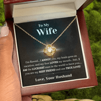Load image into Gallery viewer, To My Wife - Your Flawed Best Friend - Love Knot Necklace - Bard Jewelry
