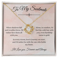 Load image into Gallery viewer, To My Soulmate - The One Who Holds my Heart - Love Knot Necklace - Bard Jewelry
