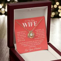 Load image into Gallery viewer, Gift For Wife - My Hearts Keeper (red) - Infinity Knot Necklace - Bard Jewelry

