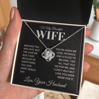 Load image into Gallery viewer, Gift - For Wife - Love You Even More - Infinity Knot Necklace V0003 - Bard Jewelry
