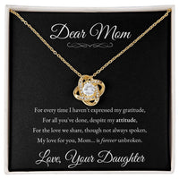 Load image into Gallery viewer, For Mom - Unbroken Love - Love Knot Necklace (Yellow &amp; White Gold Variants) - Bard Jewelry
