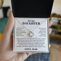 Load image into Gallery viewer, Gift For Daughter - I'm not the Dad who always gets it right - Infinity Knot Necklace - Bard Jewelry
