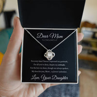 Load image into Gallery viewer, For Mom - Unbroken Love - Love Knot Necklace (Yellow &amp; White Gold Variants) - Bard Jewelry
