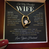 Load image into Gallery viewer, Gift For Wife "Meeting You Was Fate " Heart Necklace - Bard Jewelry
