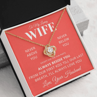 Load image into Gallery viewer, Gift For Wife - Beside you - First Kiss - Love Knot Necklace - Bard Jewelry
