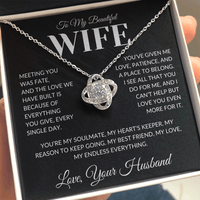 Load image into Gallery viewer, Gift for Wife - My Endless Everything - Infinity Knot Necklace - Bard Jewelry
