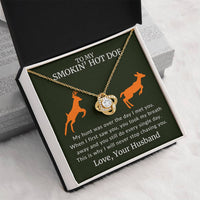 Load image into Gallery viewer, To My Smokin' Hot Doe - Never Stop Chasing You - Infinity Knot Necklace - Bard Jewelry
