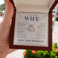 Load image into Gallery viewer, Gift For Wife - Everything You Do For Our Family - Infinity Knot Necklace - Bard Jewelry

