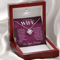 Load image into Gallery viewer, Gift For Wife - Love You Even More - Infinity Knot Necklace - Bard Jewelry
