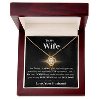 Load image into Gallery viewer, To My Wife - Your Flawed Best Friend - Love Knot Necklace - Bard Jewelry

