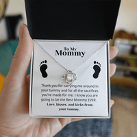 Load image into Gallery viewer, Gift For Expecting Mother - Thank you for Carrying me - Infinity Knot Necklace - Bard Jewelry
