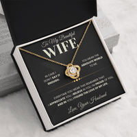Load image into Gallery viewer, Gift For Wife " You Mean The Absolute World To Me" Infinity Knot Necklace - Bard Jewelry

