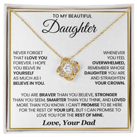 Load image into Gallery viewer, Gift For Daughter - Never Forget that I love you - Infintiy Knot Necklace - Bard Jewelry
