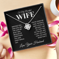 Load image into Gallery viewer, Gift - For Wife - Love You Even More - Infinity Knot Necklace V0005 - Bard Jewelry
