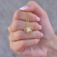 Load image into Gallery viewer, The Way You Make My Gun Fire is a Nice Bonus - Infinity Knot Neckalce - Bard Jewelry
